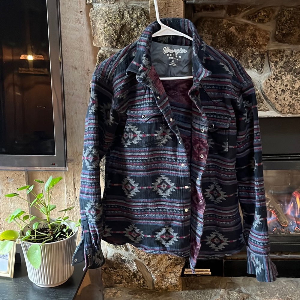 Mens wrangler pearl snap